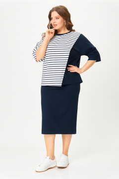 Блуза, юбка AMUAR 1042-1 синий - фото 4