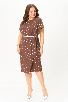 Платье AMUAR 1043 коричный_горох - фото 4