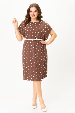 Платье AMUAR 1043 коричный_горох - фото 3