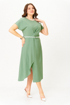 Платье AMUARt 1044 оливково-зеленый - фото 5