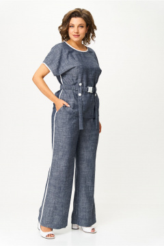 Блуза, брюки AMUARt 1046 джинсовый_синий - фото 3