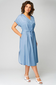 Платье Мишель стиль 1285 джинсовый - фото 5