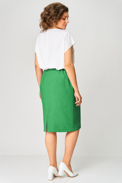 Блуза, жакет, юбка Мишель стиль 1269 темно-зеленый - фото 5