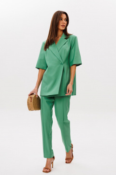 Брюки, жакет Ларс Стиль 1089 зеленый - фото 2