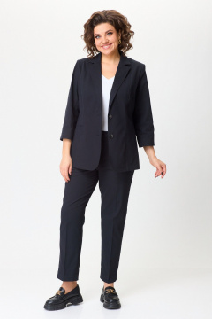 Брюки, жакет БелЭльСтиль 203-2_83_22+586-2_87_22 черный джинс - фото 3