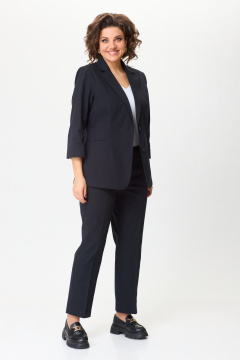 Брюки, жакет БелЭльСтиль 203-2_83_22+586-2_87_22 черный джинс - фото 2
