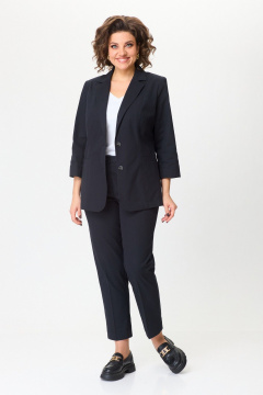 Брюки, жакет БелЭльСтиль 203-2_83_22+586-2_87_22 черный джинс - фото 1
