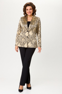 Жакет БелЭльСтиль 412-3_14_22 золотой дизайн - фото 3