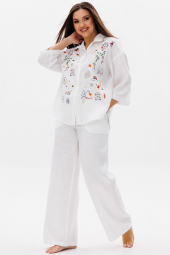 Брюки, рубашка Ma Сherie 3141 белый - фото 4