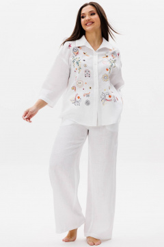 Брюки, рубашка Ma Сherie 3141 белый - фото 1