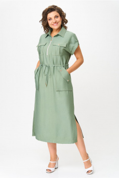 Платье, ремень Bonna Image 980/2 зеленый - фото 1
