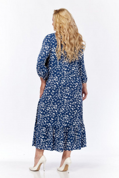 Платье СиБон 0299 бабочки_синий - фото 2