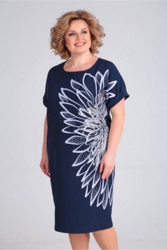 Платье СиБон 0113 синий - фото 3