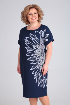 Платье СиБон 0113 синий - фото 2