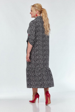 Платье СиБон 0340 бело-черный - фото 3