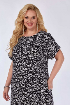 Платье СиБон 0341 бело-черный - фото 2