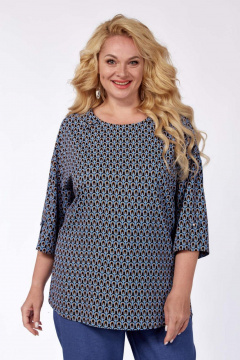 Блуза, брюки СиБон 0336 синий - фото 3