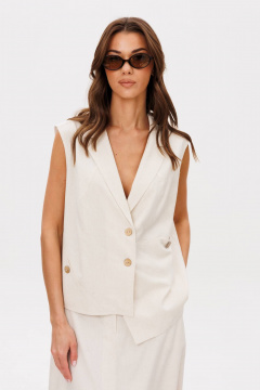 Жилет и юбка летний костюм с разрезом и застежкой Fantazia Mod 4820 - фото 4