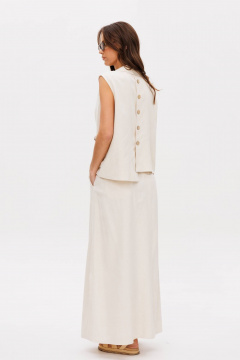 Жилет и юбка летний костюм с разрезом и застежкой Fantazia Mod 4820 - фото 3