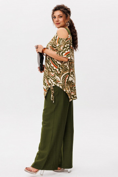 Блуза, брюки Anelli 1537 матча_с_корицей - фото 5