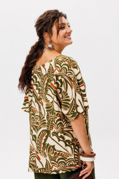 Блуза, брюки Anelli 1537 матча_с_корицей - фото 2