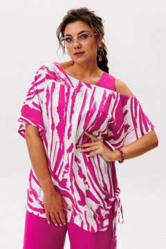 Блуза, брюки Anelli 1537 ягодный_раф - фото 4