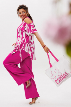 Блуза, брюки Anelli 1537 ягодный_раф - фото 3