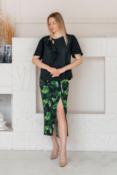 Юбка Shymoda М_358-25 зелёный/чёрный - фото 2