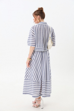 Юбка NikVa 813-12 бело-синие полосы - фото 4