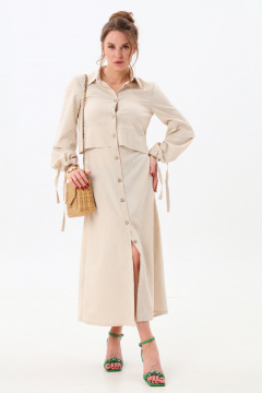 Платье NikVa 944-6 песочный - фото 4