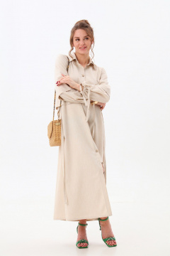 Платье NikVa 944-6 песочный - фото 2