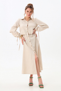 Платье NikVa 944-6 песочный - фото 1