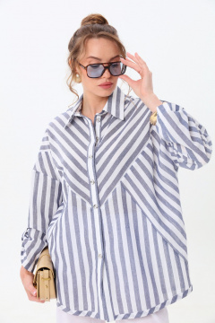 Рубашка NikVa 953-2 сине-белые полосы - фото 2