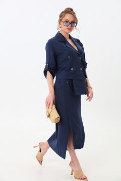 Жакет, юбка NikVa 972-1 индиго - фото 4