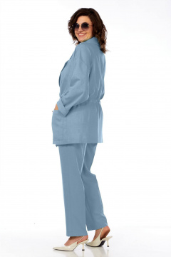 Брюки, жакет Ольга Стиль С-810 голубой - фото 2