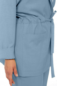 Брюки, жакет Ольга Стиль С-810 голубой - фото 3