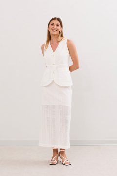 Жилет, юбка DAVA 2232 молочный - фото 4