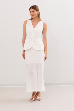 Жилет, юбка DAVA 2232 молочный - фото 1