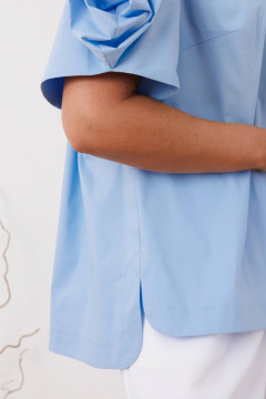 Блуза Мода Юрс 2916bl голубой - фото 4