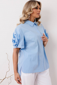 Блуза Мода Юрс 2916bl голубой - фото 2