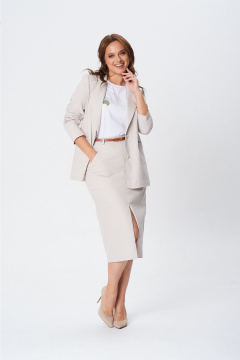Жакет, ремень, юбка T&N 7647А светлый_песок - фото 5