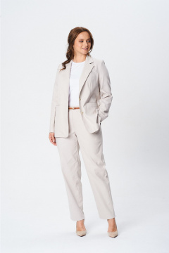 Брюки, жакет, ремень, футболка T&N 7650 светлый_песок-белый - фото 1