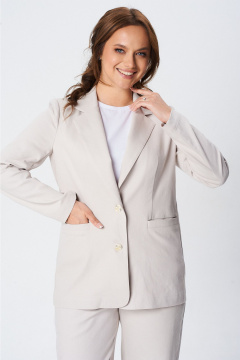 Брюки, жакет, ремень, футболка T&N 7650 светлый_песок-белый - фото 5