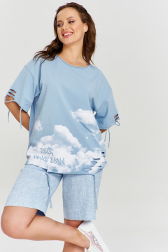 Шорты AVE RARA 4149 голубой_меланж - фото 1