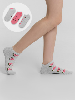 Носки Mark Formelle 406A-2369/B5-233406A-1 св.серый_меланж_лиловый_рис.2369 - фото 5