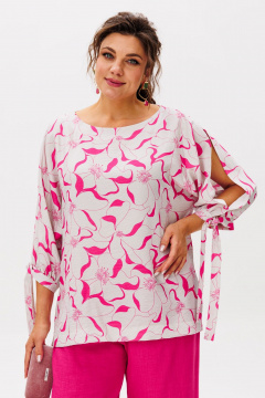 Блуза, брюки Anelli 1536 маджента - фото 3