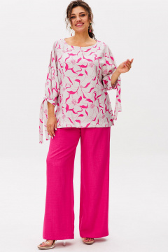 Блуза, брюки Anelli 1536 маджента - фото 1