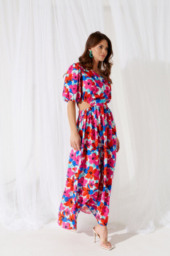 Платье ELLETTO 1097 мультиколор - фото 2