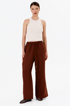 Брюки SHLOMO 2-8-1420 коричневый - фото 1