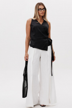 Брюки, жилет Ma Vie М-665 черный-белый - фото 5